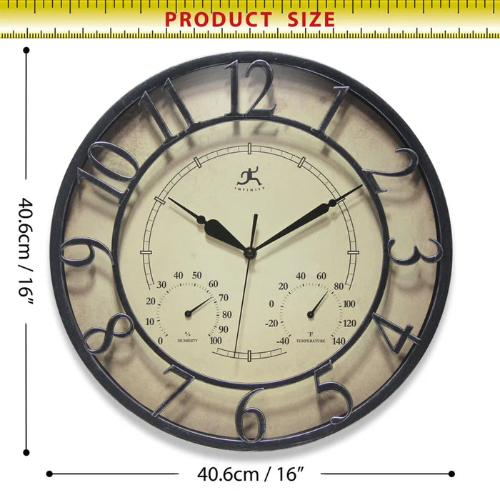 Indoor/Outdoor 3D Wall Clock