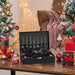 Modern Jewelry Organizer Case with Watch Display & Necklace Storage