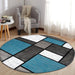 Contemporary Geometric Boxes Area Rug