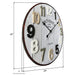 Evelina Shiplap round Metal Wall Clock