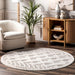Contemporary Trellis Shag Rug, Soft Polyester Area Rug for Home Décor