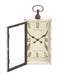 Delno White Wood Pocket Watch Style Wall Clock with Hinged Door 12" X 4" X 28"