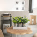 Decorative Eucalyptus Planter Set with Wooden Tray for Farmhouse Home Decor