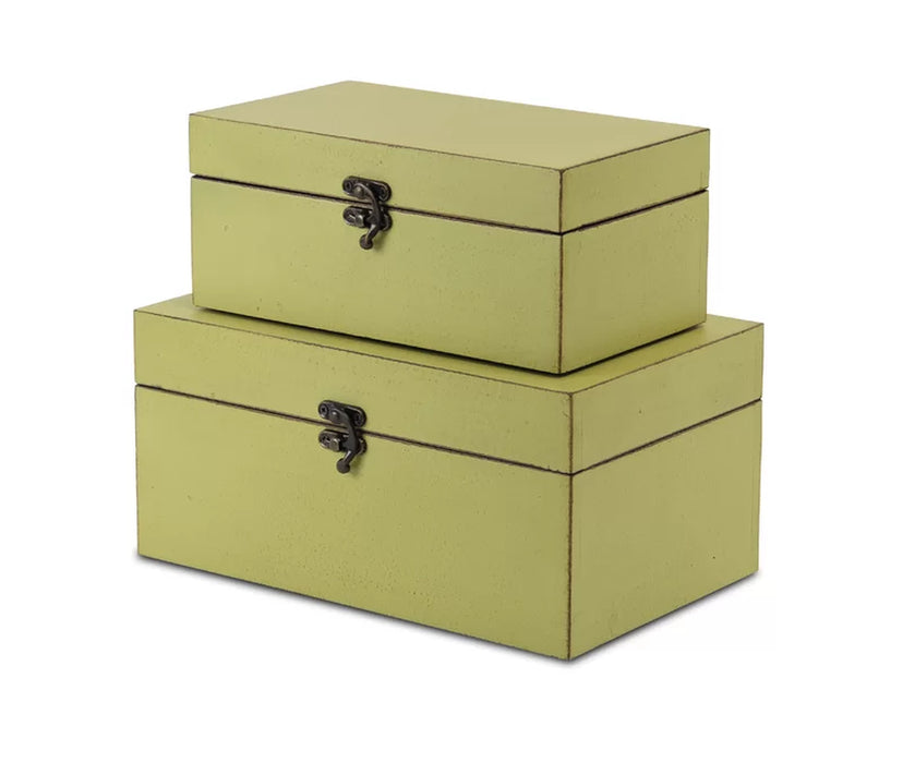 Arafah 2 Piece Handmade Wooden Decorative Box Set