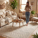 Contemporary Trellis Shag Rug, Soft Polyester Area Rug for Home Décor
