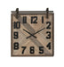 Allport Brown Wood Sliding Barn Door Style Wall Clock 24" X 2" X 27"