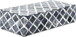 Modern Chevron Decorative Box with Lid, Stylish Storage Organizer for Shelves & Tables