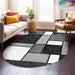 Contemporary Geometric Boxes Area Rug