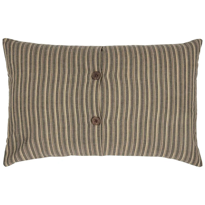 Jacqueline Buttons Cotton Reversible Throw Pillow