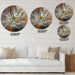 Symmetrical Yellow Fractal Flower - Modern Wall Clock