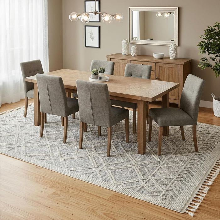Contemporary Trellis Shag Rug, Soft Polyester Area Rug for Home Décor