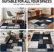 Contemporary Geometric Boxes Area Rug